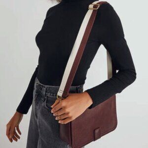 Madewell The Transport Flap Shoulder Bag in Maroon